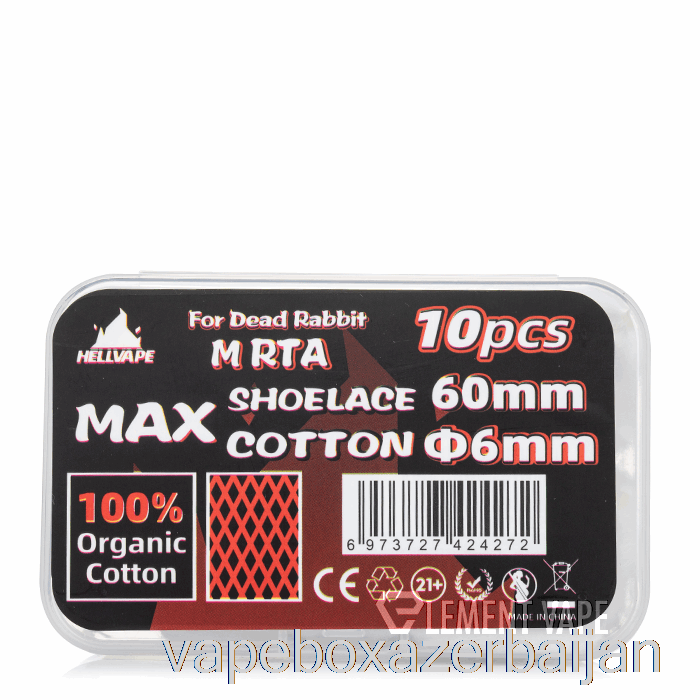 E-Juice Vape Hellvape MAX Shoelace Cotton 6mm ID